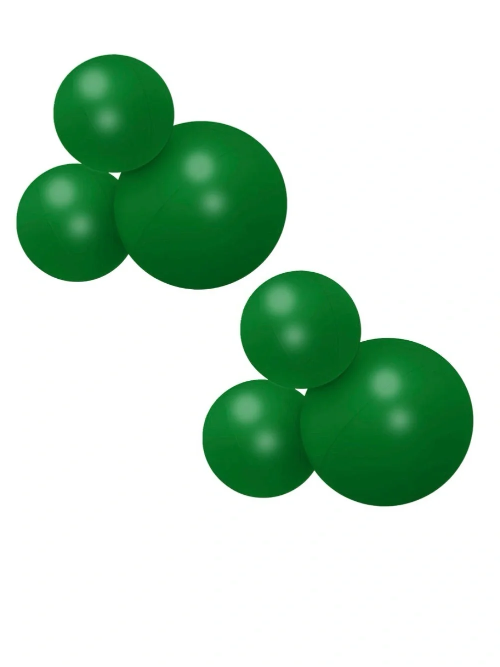 NEW!! Two Minnidip Satin Green Balloon Garland - 3-Cluster